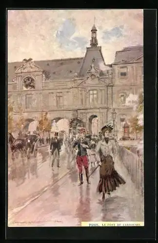 Künstler-AK Georges Stein: Paris, le font du Carrousel