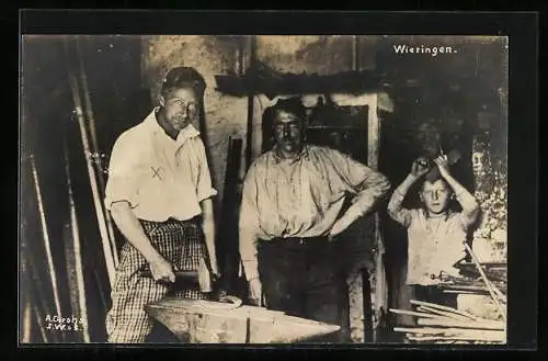 AK Wieringen, Kronprinz Wilhelm von Preussen in einer Schmiede