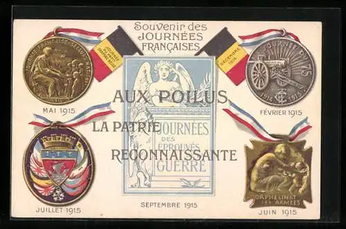 AK Journées Francaises des Èprouvés de la Guerre