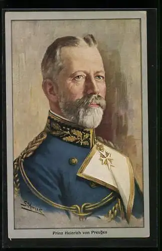 Künstler-AK Prinz Heinrich von Preussen in Uniform mit Bruststern