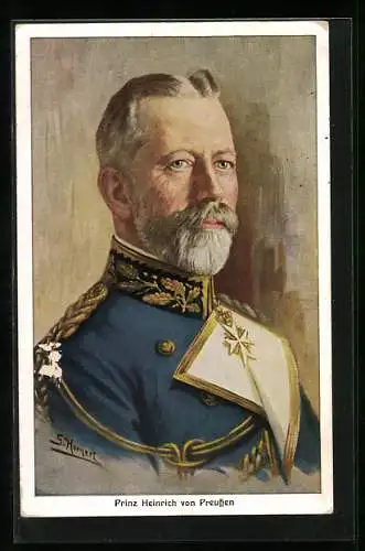 Künstler-AK Prinz Heinrich von Preussen in Uniform mit Bruststern