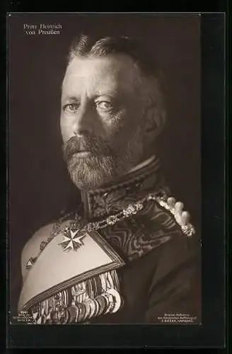 AK Prinz Heinrich von Preussen in Uniform mit Orden