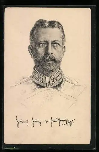 Künstler-AK Prinz Heinrich von Preussen, Portrait