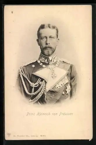 AK Prinz Heinrich von Preussen in Uniform mit Orden