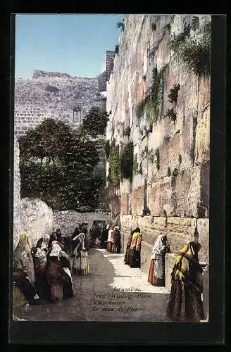 AK Jerusalem, Frauen an der Klagemauer