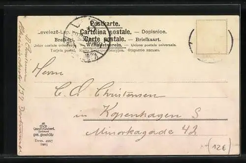 AK Dortmund, Total-Ansicht mit Synagoge