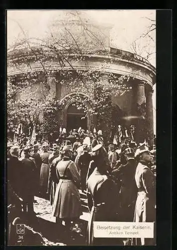 AK Postdam, Beisetzung der Kaiserin Auguste Victoria von Preussen im Antiken Tempel