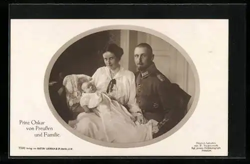 AK Prinz Oskar von Preussen und seine Familie