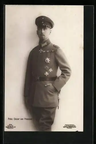 AK Prinz Oskar von Preussen in Uniform