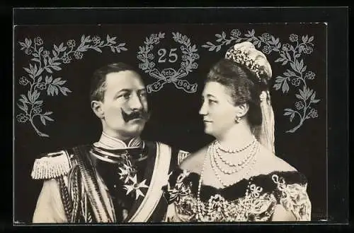 AK Kaiser Wilhelm II. und seine Frau