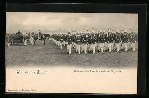 AK Berlin, Abnahme einer Parade durch Kaiser Wilhelm II.