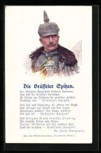 Künstler-AK v. Dreger: Die Brüsseler Spitzen, Kaiser Wilhelm II.