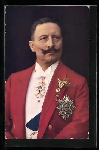 AK Kaiser Wilhelm II. im Anzug mit Orden