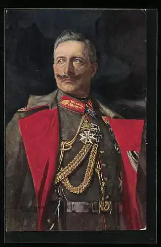 AK Kaiser Wilhelm II. in Uniform mit Orden