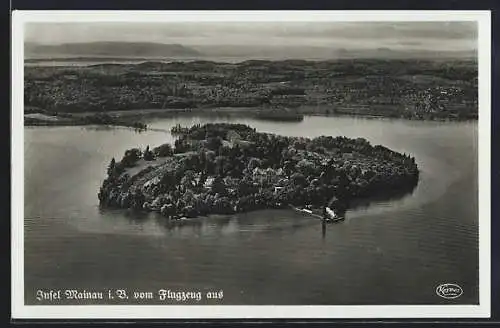 AK Insel Mainau i. B., Fliegeraufnahme der Insel