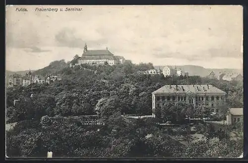AK Fulda, Frauenberg und Seminar aus der Vogelschau
