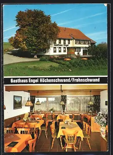 AK Höchenschwand /Frohnschwand, Das Gasthaus Engel der Fam. Stiegeler, mit Innenansicht