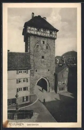 AK Reutlingen, Blick auf das Gartentor