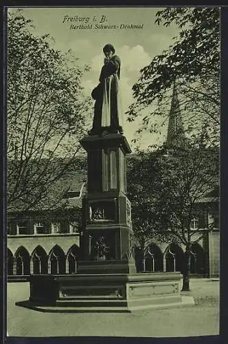 AK Freiburg i. B., das Berthold Schwarz-Denkmal