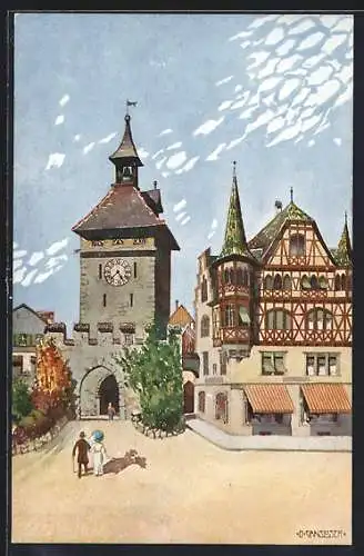 Künstler-AK Konstanz, Schnelztor