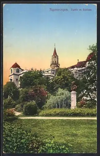 AK Sigmaringen, Blick zum Schloss