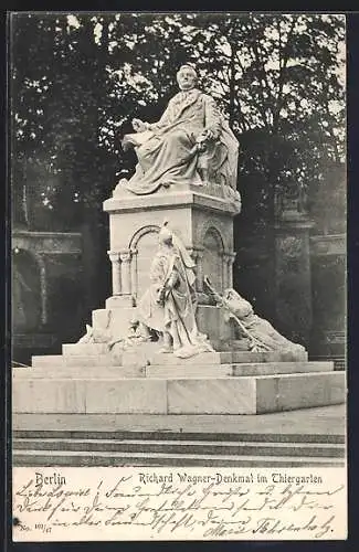 AK Berlin-Tiergarten, Richard Wagner-Denkmal im Thiergarten