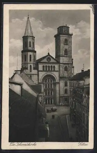 AK Zittau, Blick zur Johanniskirche