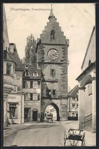 AK Überlingen / Bodensee, Blick zum Franziskanerturm