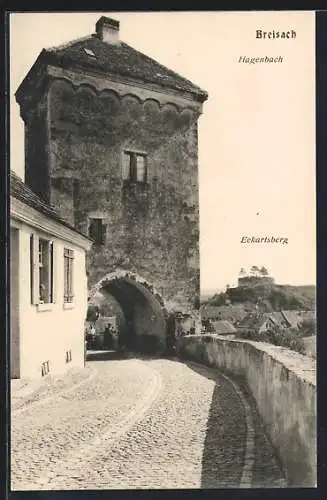 AK Breisach, Bürgerturm mit Blick auf Eckartsberg