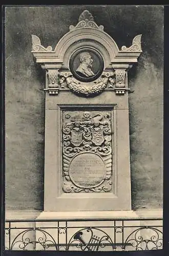 AK Säckingen, Grabdenkmal v. Werner Kirchhofer und Frau