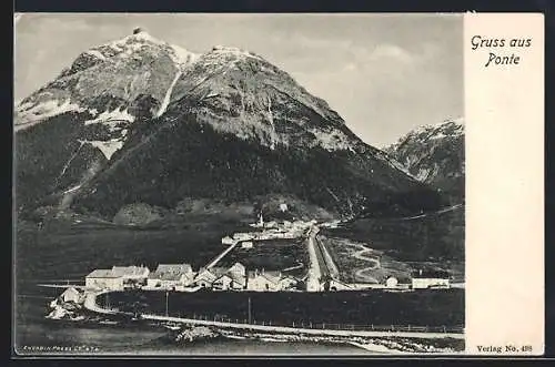 AK Ponte, Gesamtansicht gegen das Bergmassiv