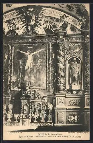 AK Abriès /Queyras, Eglise, Rétable de l`ancien Maître-Autel