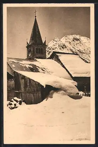 AK Montgenèvre /Brianconnais, L`Hiver, L`Église