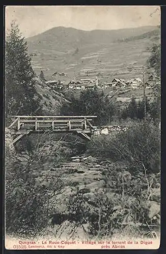 AK Roux-Coquet /Queyras, Village sur le torrent de la Dique près Abriès