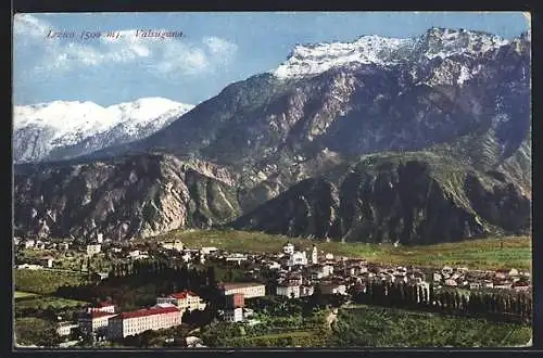 AK Levico Valsugana, Ortsansicht mit Bergpanorama