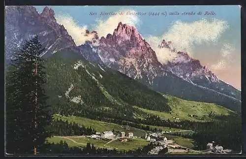 AK San Martino di Castrozza, Panorama sulla strada di Rolle