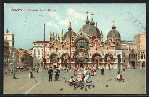 Künstler-AK Venezia, Basilica di S. Marco