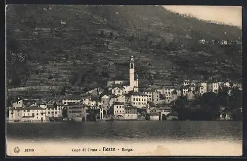 AK Nesso /Lago di Como, Borgo, Panorama