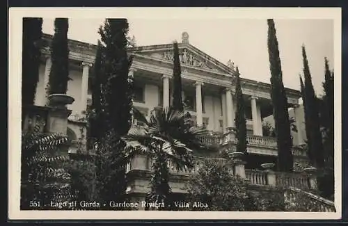 AK Gardone Riviera, Teilansicht der Villa Alba