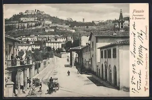 AK Fiesole, Panorama e S. Domenico, Strassenansicht