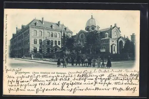 AK Göppingen, Neues Schulhaus und Synagoge