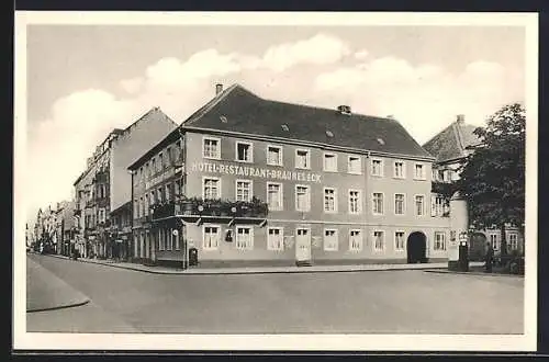 AK Karlsruhe, Hotel Braunes Eck, Waldstrasse 2