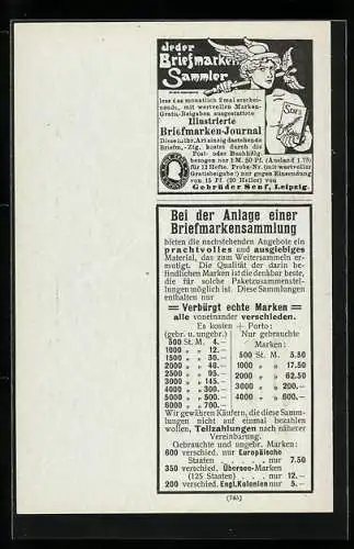 AK Leipzig, Gebrüder Senf, Briefmarken-Journal, Ganzsache