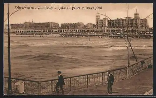 AK Scheveningen, Wandelhoofd, Kurhaus, Palace en Oranje Hotel