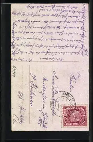 AK Österreichischer Soldat in Uniform bei der Verabschiedung