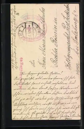 AK Soldat denkt an seine Frau, Dein gedenk ich