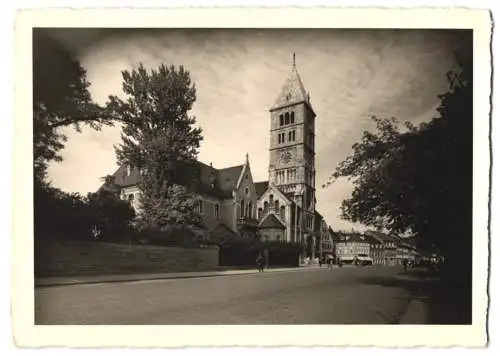 Fotografie Gebr. Metz, Tübingen, Ansicht Schweinfurt, Strasse an der Heiliggeist-Kirche