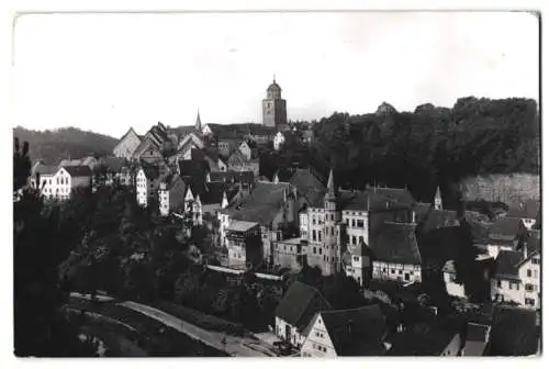 Fotografie A. Schweyer, Reutlingen, Ansicht Haigerloch, Ortsansicht um 1942, Rückseitig Stempel Luftwaffe