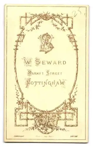 Fotografie W. Seward, Nottingham, Market Street, Herr mit Bart