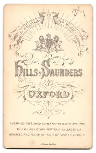 Fotografie Hills & Saunders, Oxford, Porträt eines jungen Mannes